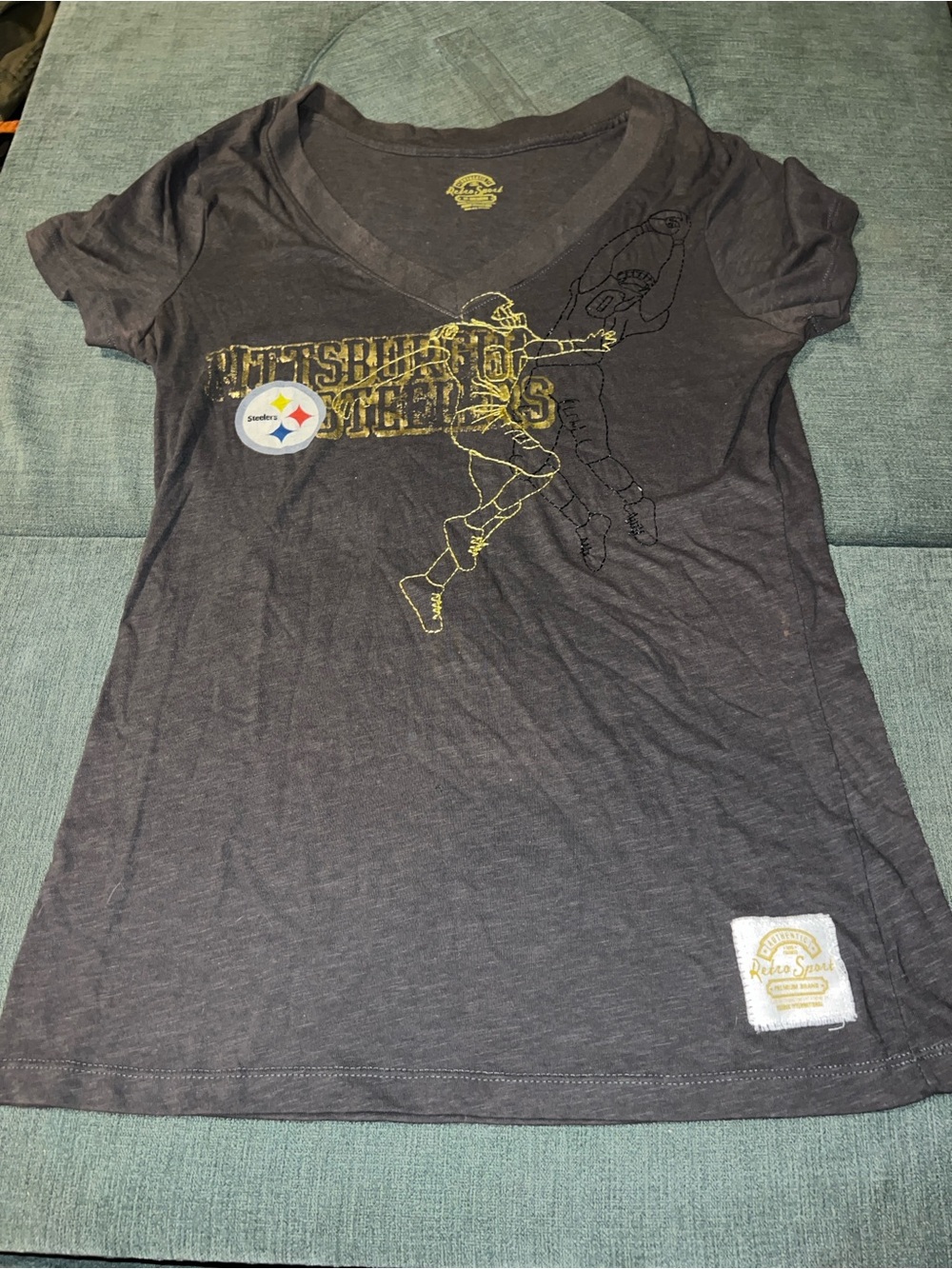 Women's Short Sleeve V-Neck Tee - Black